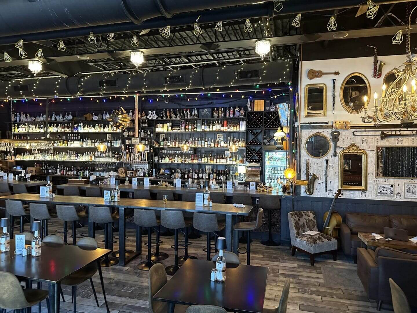 A restaurant with tables and chairs in it